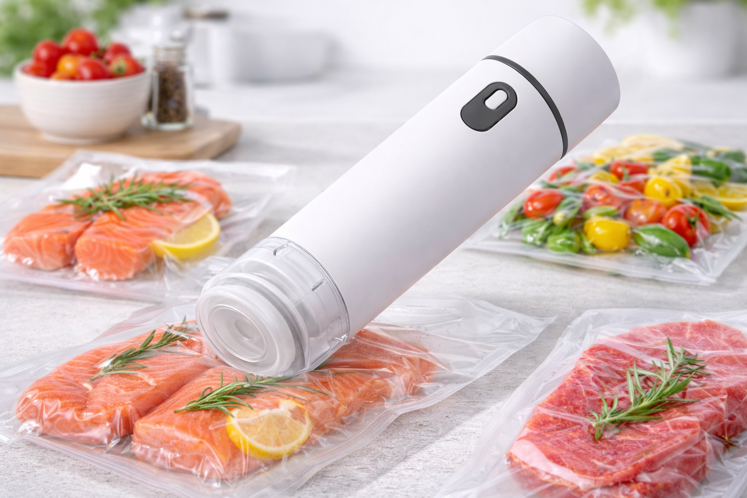 SealFreshNow - Envasador al Vacío Portátil de Mano Recargable